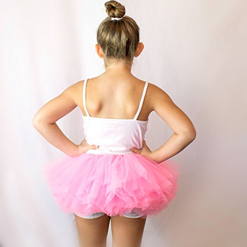 My Lello Big Girls 10-Layer Short Ballet Tulle Tutu Skirt (4T-10yr) -Light Pink - Thumbnail 3