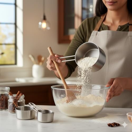 Image of Human Hydro Stainless Steel Measuring Cups Set - 4 Pieces | 60 ml, 80 ml, 125 ml, 250 ml | Durable, Rust-Free & Dishwasher Safe for Baking & Cooking
