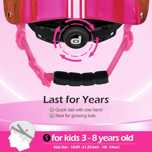 Image of Odoland Kids Bike Helmet for Boy Girl Age 3-8 for Cycling, Scooter, Skating