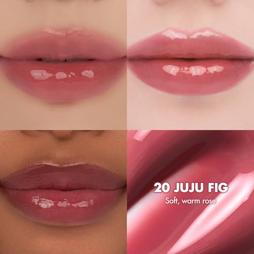 Image of rom&nd THE JUICY LASTING TINT 20 JUJU FIG | K-Beauty Plumping Lip Gloss Stain | Candied Shine, Soft Warm Rose | Long-Wear Hydrating & Non-Sticky