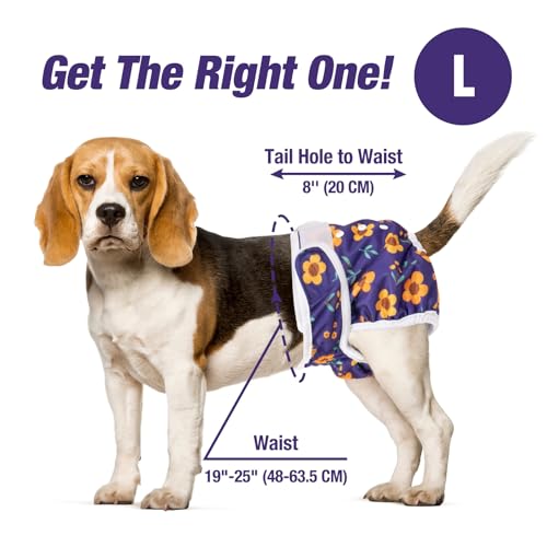Pet Soft Dog Nappies Female - Washable Female Period Pants for Dogs Pets, Incontinence Reusbale Dog Heat Diapers 3Pack - Image 5