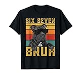 Six Seven 6 7 67 Meme Funny Cane Corso Design T-Shirt