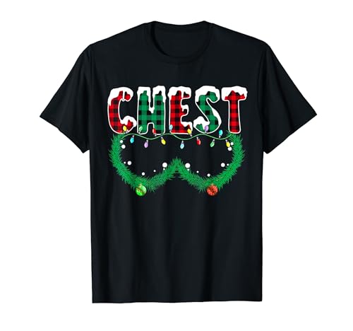 Chestnuts Christmas Couples Gift Men Women Chest Nuts Funny Christmas Matching Couple Chestnuts T-Shirt