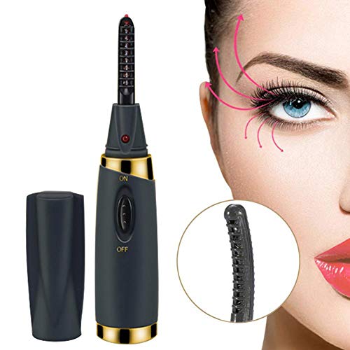 Preisvergleich Produktbild Beheizbare Wimpernzange, Heated Eyelash Curler, Portable Elektrisch beheizter Wimpernzange, USB Wieder aufladbar, für Geschwungene Wimpern Schmerzfreie Geschwungene Schönheit Make Up Tool