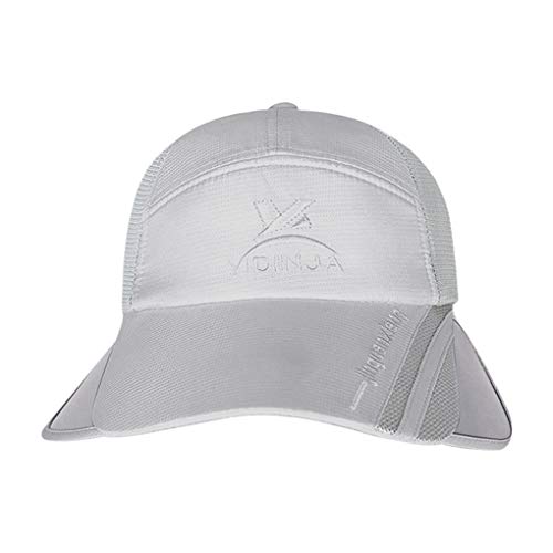 Image of Unisex Baseball Cap with Retractable Extended Brim UV Protection Mesh Sun Hat Summer Safari Fishing Camping Hat