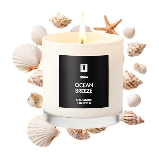 Lulu Candles | Ocean Breeze | Luxury Scented Soy Jar Candle | Hand Poured in The USA | Highly Scented & Long Lasting- 9 Oz.