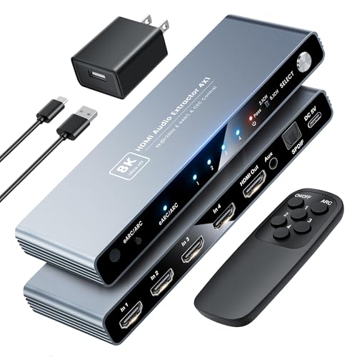Amazon | avedio links 8K HDMI2.1 AV切替器 4入力1出力 eARC/CEC対応