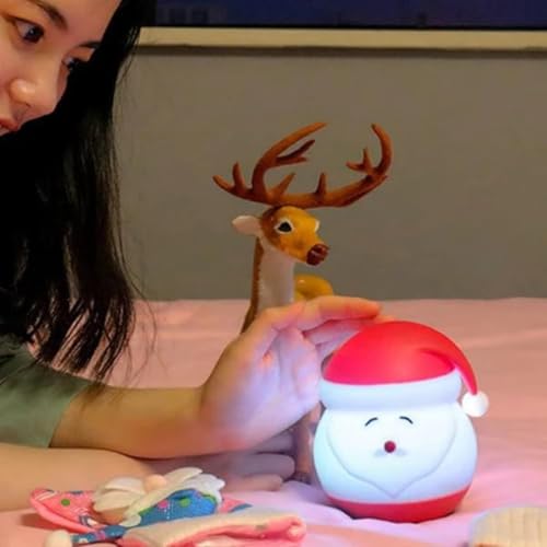 Image of Desidiya Santa Silicone Night Lamp for Kids - Dual Power (USB & Battery) | Soft LED Night Light | Color Changing | Safe Silicone | Christmas Gift & Bedroom Decor