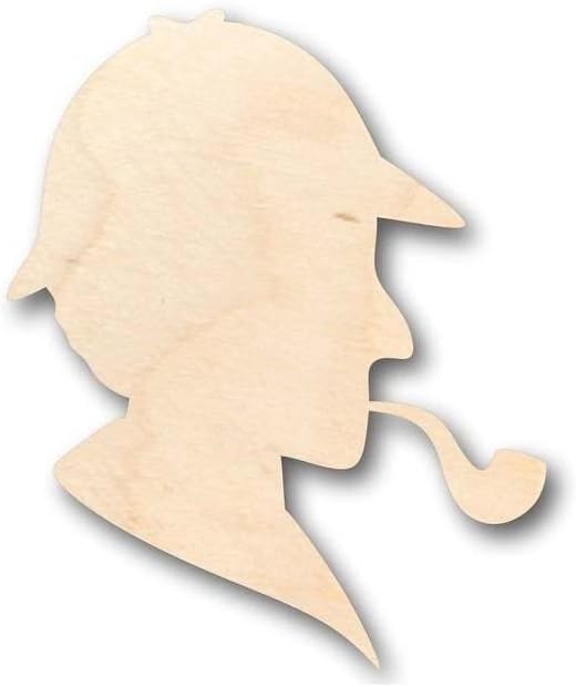 Unfinished Wood Detective Shape Craft up to 46" DIY 16" / 3/4"