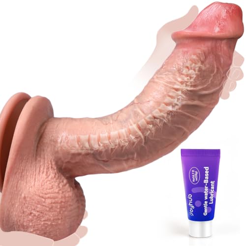 9.3 Inch Realistic Dildo Sex Toy with Bendable Core and Suction Cup