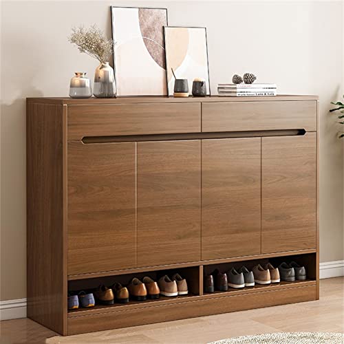 靴キャビネット シューズラック ブラウン 120x32x100cm 靴キャビネット