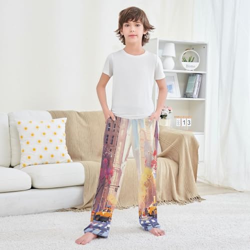 Boys' Pants New York City House Long Bottoms Jogger Pants Elastic Waist Trousers with Pockets S-XL3