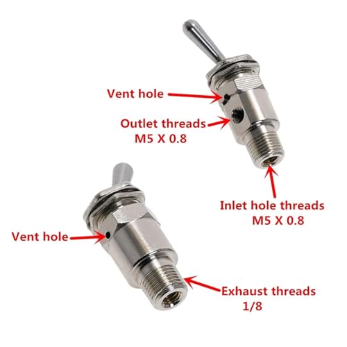 Válvula neumática TAC2-31V de botón con 3 vías y 2 posiciones para control de aire 3
