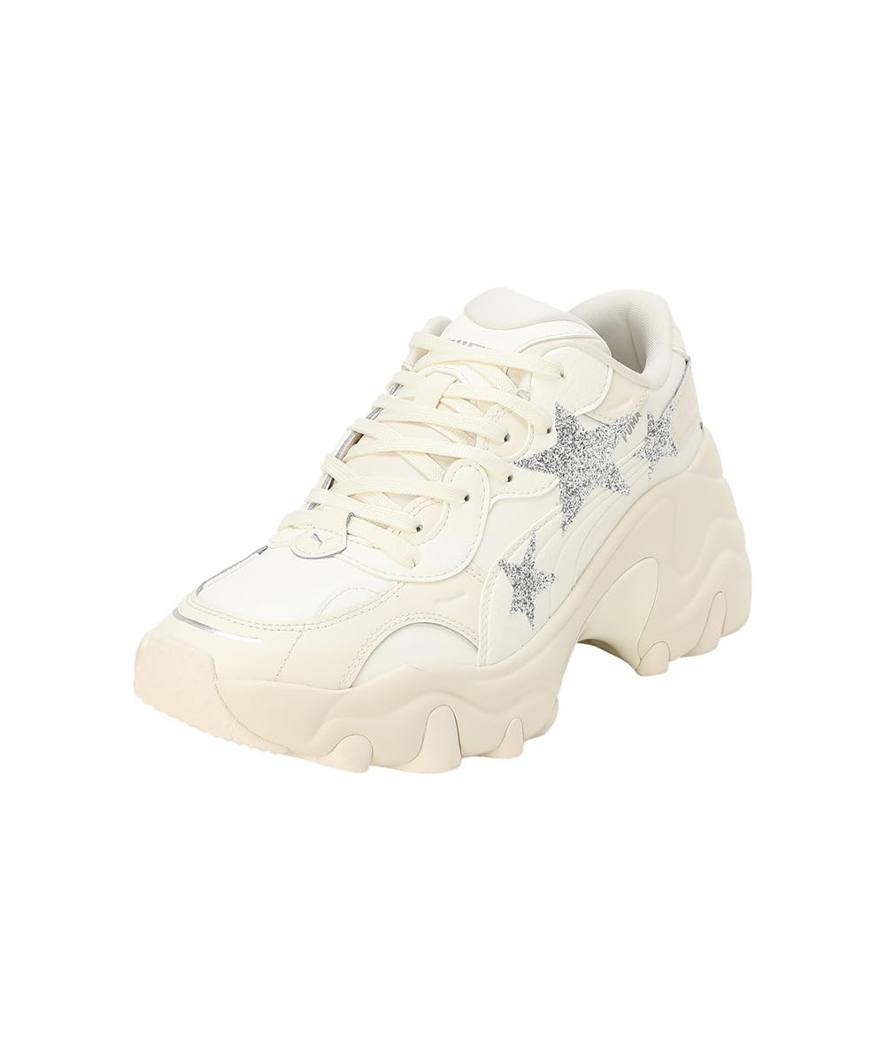 See full amazon price history chart for Puma Womens Pulsar Wedge WNS CN Star Frosted Ivory-Silver Sneaker - 5 UK (39867501) Puma Womens Pulsar Wedge WNS CN Star Frosted Ivory-Silver Sneaker - 5 UK (39867501) (B0D637PK1T) Amazon Price History, Amazon Price Tracker