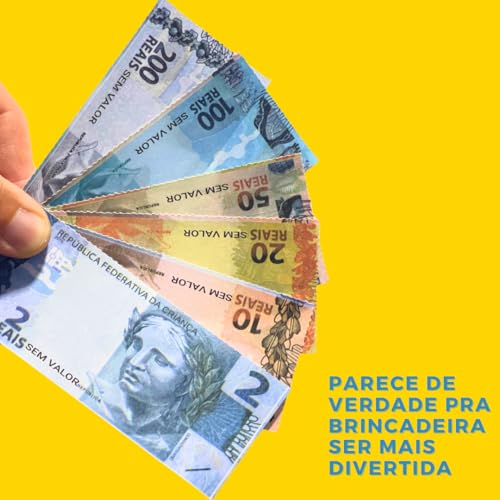 Dinheirinho De Brinquedo Infantil Notas Atualizadas Com Todos Os Valores E Ótima Qualidade De Impres