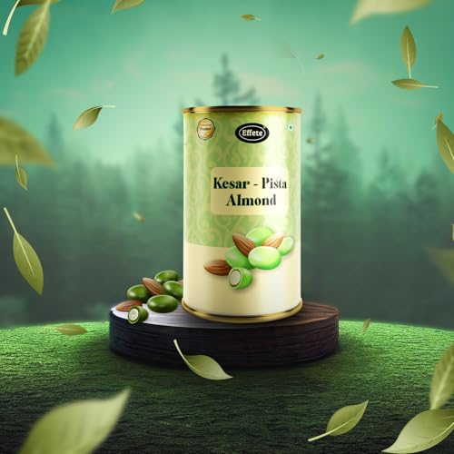 Image of Effete Choco Coated Kesar pista Chocolate Almond Can - 96gm, Chocolaty Dryfruits, Chocolicious Almonds, Dryfruits chocolates packet, chocolates gift pack, chocolate box, chocolates gift hemper
