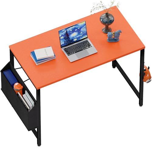 Image of Pamray 32 Inch Computer Desk for Small Spaces with Storage Bag, Home Office Work Desk with Headphone Hook, Small Office Desk Study Writing Table
