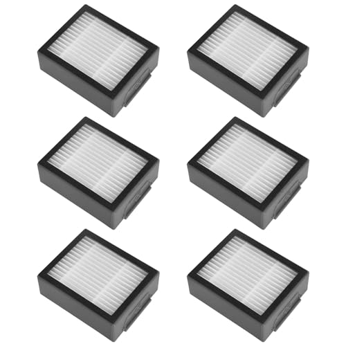 Pack de 6 Filtros de Repuesto para iRobot Roomba E5 E5154 E6 i7 i7+ i7156 i1 i3 i4 Combo i5 + J5 + i8 Filtro de Aire HEPA (no para Combo J7+/J9+) Piezas de Repuesto, Accesorios de Repuesto para IRobot