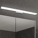 【Baño con lámpara de espejo de alta eficiencia】: La luz del baño con espejo puede emitir 1600 lm súper brillante (los lúmenes se prueban con una pantalla acrílica esmerilada cubierta) con solo 15 vatios de consumo de energía. La eficiencia es de hasta 107 lm por 1 vatio, lo que es una gran ventaja sobre productos similares.