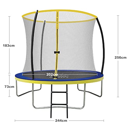 Zero Gravity TÜV geprüftes Gartentrampolin in 244cm, 305cm, 366cm inkl. Leiter und Aufbauvideo, mit gepolsterter… – Bild 3