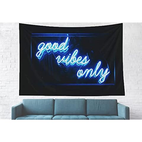 Decorative Wall Tapestry, Good Vibes Only Words Cover