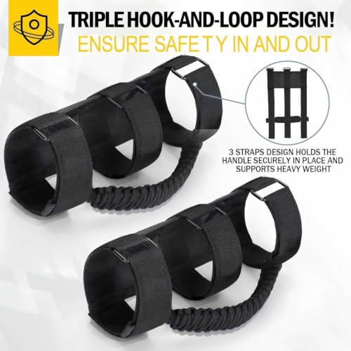 Image of moveland 2 Pack Roll Bar Grab Handles for Jeep Wrangler TJ YJ JK 1955-2023
