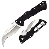 Cold Steel Black Talon II Folding Knife with Tri-Ad Lock and Pocket Clip, Plain Edge (22B)