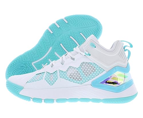 Image of adidas D Rose Son of Chi Unisex Shoes Size 13, Color:Pure White /Teal /Cloud White