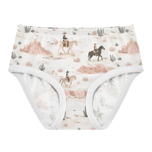 Little Girl Underwear Toddler Panties Kids Undies Western Cowboy Soft Cotton Briefs 2T-8Y