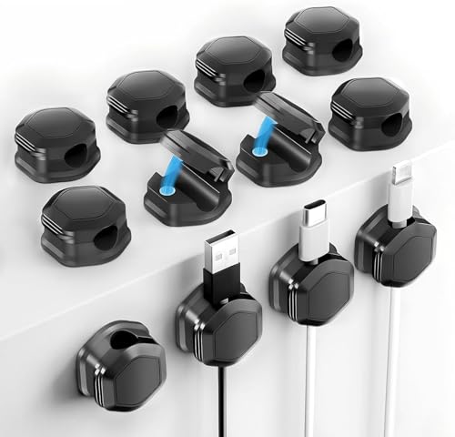 12 Stück Kabelclips Von JEJA – Stark Haftend, Für Kabelordnung An Tisch, Wand & In Der Küche