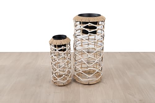 Macetero alto cuerda : lot de 2 jardinières pour grands angles - 2