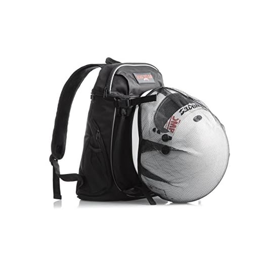 Motorcycle Travel Backpack with Helmet Holder: Riding, School, Cycling, Sports. Lightweight Commuter or Carry On Day Bag for Men, Women, Students. Padded Laptop Area.