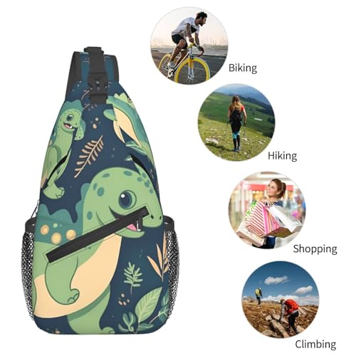 Bolso bandolera dinosaurio casual para hombre y mujer miniatura 6