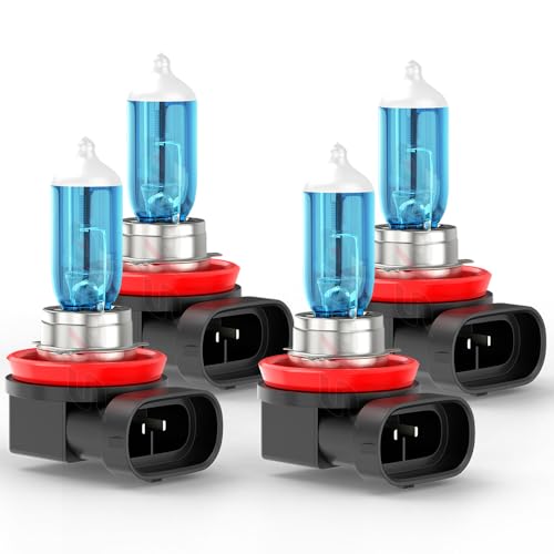 SYJIIP Upgraded Halogen Headlight Bulbs Compatible for Chevy Malibu 2004 2005 2006 2007 2009 2009 2010 2011 2012 High and Low Beam Headlamp White Lights 300% Brightness Plug n Play 4-Pack