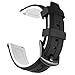 Produktbild OLLREAR Unisex Silikon Uhrenarmbänder Gebürstete Edelstahl Schwarz Schnalle Zweifarbig Uhrenarmbänder Schnellverschluss Ersatzbänder für Herren und Damen (20mm, Weiß)
