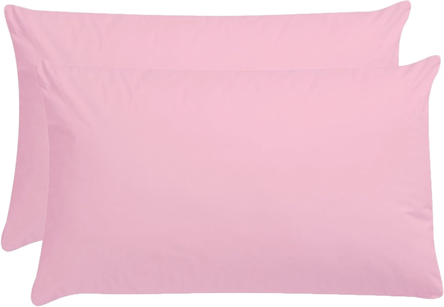 Plain Dye Baby Toddler Pillows 60x40cm,Soft Cot Bed Pillow 2 Pack,100% Brushed Cotton Boys Girls Nursery Pillow Kids Bedding,Travel Junior Small Pillows, Pink