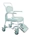Produktbild Etac Clean Shower Commode Chair, Open Rear Seat for Hygiene, Removable Armrests, Sliding Footrest for Safe Transfers, and Lockable Castors for Enhanced Flexibility, 55 cm