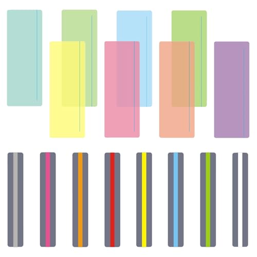16 Pcs Dyslexia Overlays, Coloured Reading Overlays, Dyslexia Overlay Ruler, Dyslexia Overlays Aids for Children, Teacher, Reading Beginners, for Visual Stress, Dyslexia, Irlens Syndrome, and ADHD