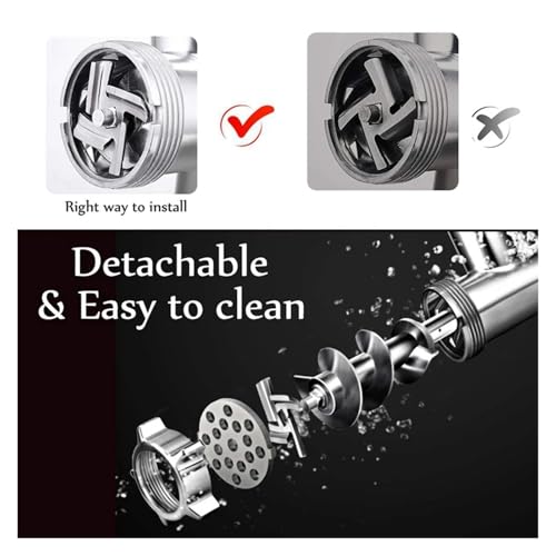 DEYIN 10 Cuchillas for picadora de Carne, Piezas for electrodomésticos de Cocina HV2, HV3, HV4, HV6, HV8, ME406, ME420, ME605, ME650 - imagen 3