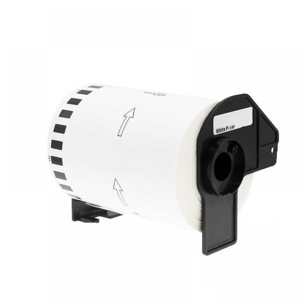DK22246 Etichetta di spedizione di Carta Termica Rotolo 103mm x 30,48 m Neri su Etichette di spedizione compatibili Bianche per stampanti(1 Rolls)