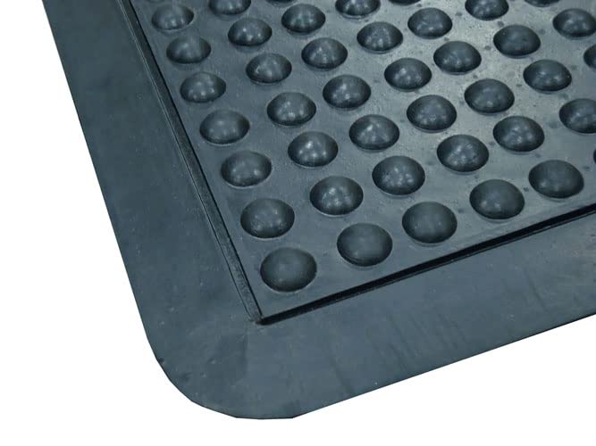Vivol Ergonomische Arbeitsplatzmatte 90x120 cm - Schwarz Anti Ermüdungsmatte - 15mm Noppen - rutschfeste Antiermüdungs Matte - Stehmatten für Arbeitsplatz
