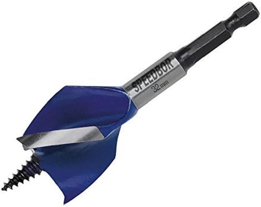 Irwin 1921997 6X Blue Groove Stubby Wood Bit, 32mm x 100mm