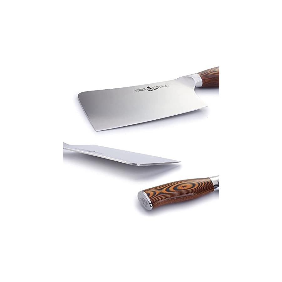 TUO-Meat-Cleaver-Knife-6-Bone-Chopping-Butcher-Knife-Heavy-Duty-Meat-Chopper-German-High-Carbon-Steel-Pakkawood-Handle-Fiery-Phoenix TUO Meat Cleaver Knife - 6" Bone Chopping Butcher Knife, Heavy Duty Meat Chopper, German High Carbon Steel & Pakkawood Handle Fiery Phoenix