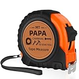 Bandmaß für Papa(5 m), Vatertagsgeschenk, Geburtstagsgeschenk und Weihnachtsgeschenke für Papa, Bandmaß aus echtem Leder – graviertes Geschenk für Papa