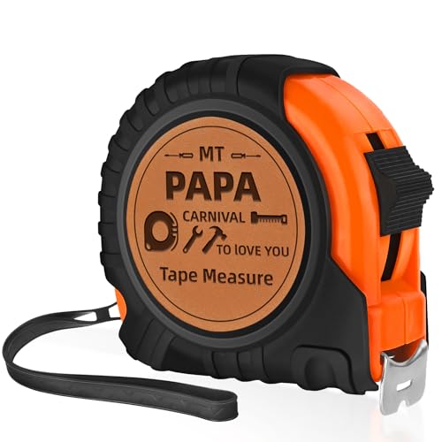 Cinta Métrica para Papá, Regalos Originales para Hombres, Cinta Métrica de Cuero Auténtico, Ideal para Su Cumpleaños, el Día del Padre o Navidad(5 m)