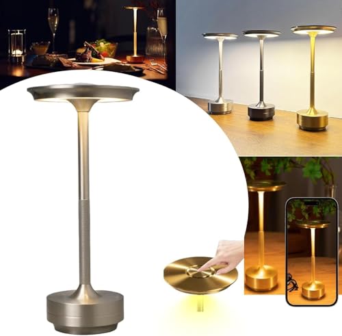 Vueeze Ecolume Table Lamp,LED Portable Outdoor Dining Table Light,Touch Three-Color Adjustment...