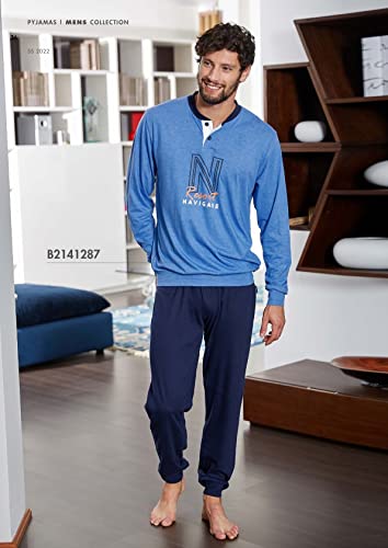 Navigare Pigiama Uomo Cotone Jersey Manica Lunga
