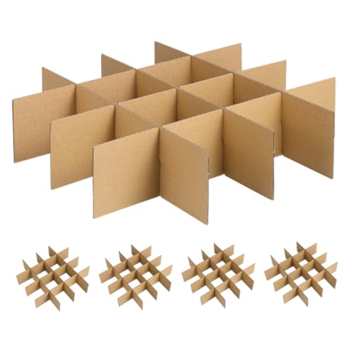 SOPOTUTU 30 piezas Divisores de Cajas de Cartón para Embalaje Separadores para Proteger Cristalería y Platos Material Reciclable Kit Completo para Mudanzas y Envíos