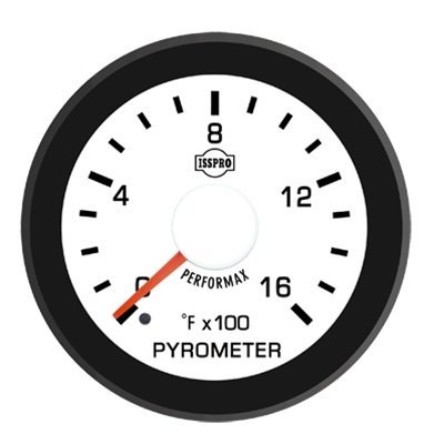 ISSPRO EV² Pyrometer Without Color Band 0-1600 - R14022 Full Kit, White Face, Red Pointer, Black Bezel, White Hub