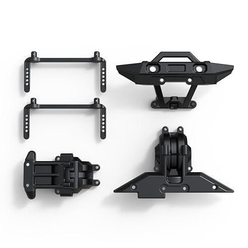 RC Auto Ersatzteile Set für 1:14 RC Car – Karosseriehalter x2, Frontstoßstange x1, Frontbox-Abdeckung x1, Heckbox-Abdeckung x1 – Zubehör für RC Offroad Fahrzeug